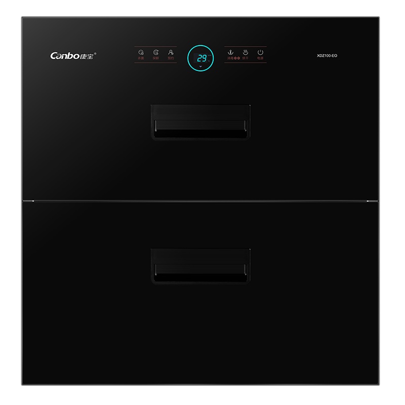 康宝(Canbo)消毒柜嵌入式 家用双层厨房100L真实大容量奶瓶餐具筷子高温紫外线消毒碗柜 XDZ100-EO