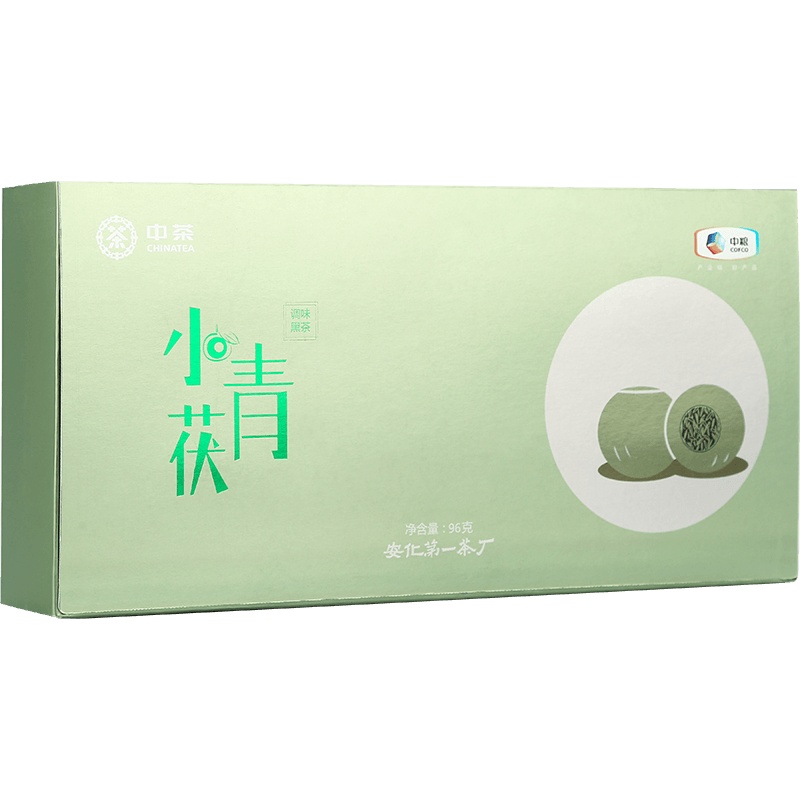 中粮中茶安化黑茶新会柑正宗茯茶小颗礼盒装小青茯96g