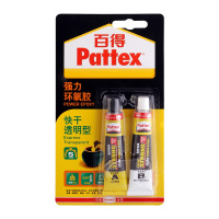 汉高百得(Pattex)强力环氧胶修补AB胶 双组份环氧万能胶水高粘力快干透明型PKM12C-1 2支装