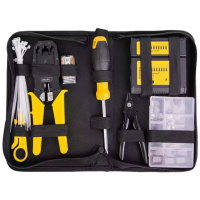 得力(deli) DL380008三用网络钳压线钳8件套/黑色拼黄色(单位:套)