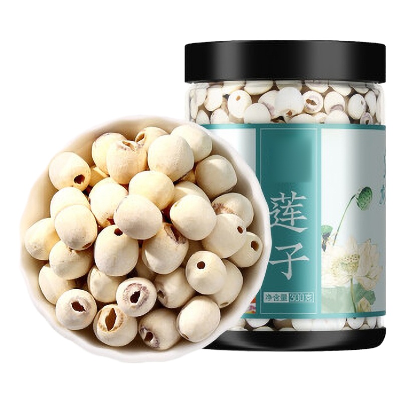 莲子取芯磨皮白莲无芯湘莲百合银耳300g罐装