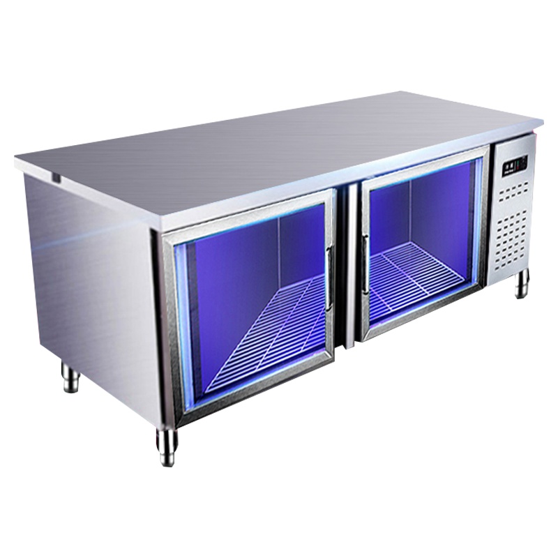 飞天鼠(FTIANSHU) 2米蓝光冷藏工作台保鲜操作台 吧台冰箱商用冰柜卧式冷柜平冷操作台工作台冷柜