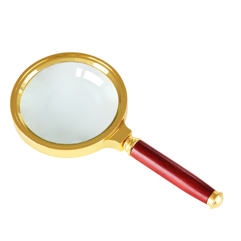 得力(deli) 9097复古金属框木质手柄架放大镜 直径70mm