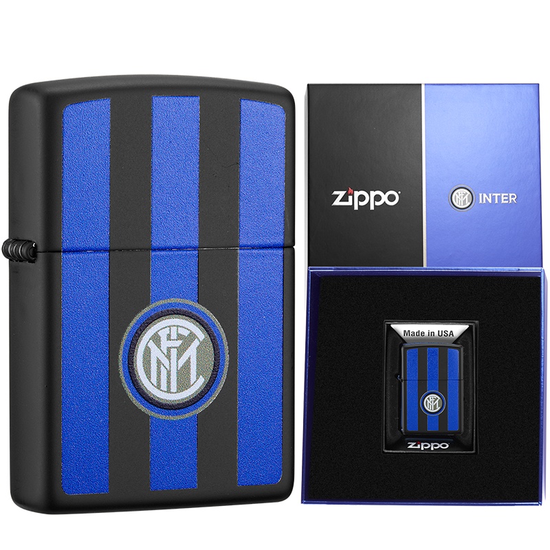 zippo芝宝打火机原装ZIPPO之宝煤油打火机国际米兰联名款-国米纹章ZCBEC-85