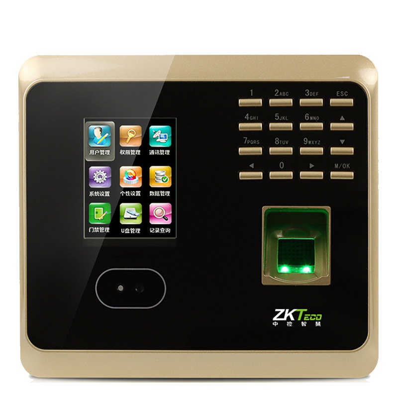ZKTeco/熵基科技UF100人脸识别考勤机 面部识别 指纹 打卡机 网络+U盘功能
