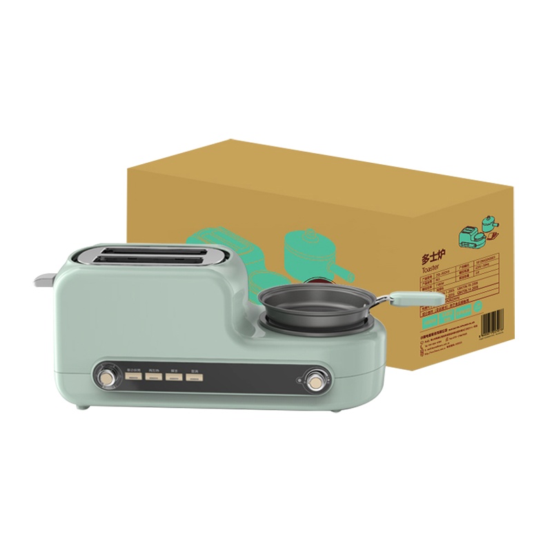 苏宁极物 家用多功能三合一多士炉早餐机 DSL-A02H3 烤面包烤吐司煎蛋煮面电热锅(单位:个)