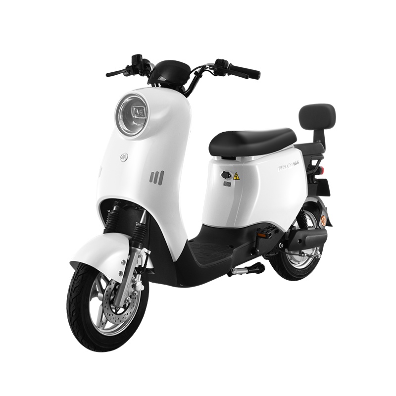 爱玛(AIMA)新国标轻便时尚智能锂电电动自行车悦秀Q166星光白