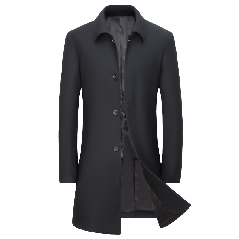 恒源祥男士夹克2020新款翻领休闲外套中长款款秋冬男装时尚上衣