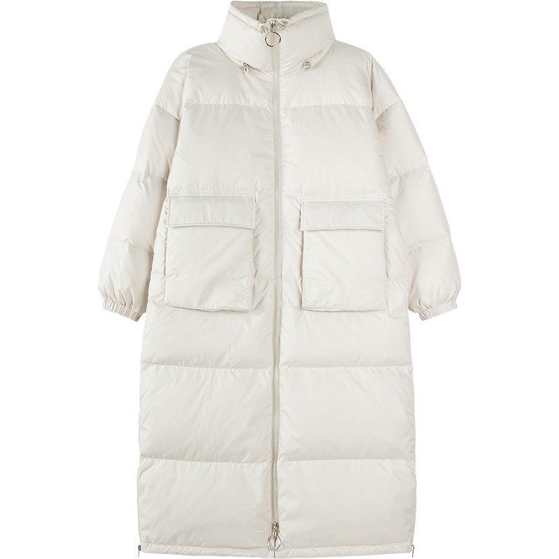 Semir森马羽绒服2019年新款冬季中长款宽松超长过膝面包服显瘦保暖加厚