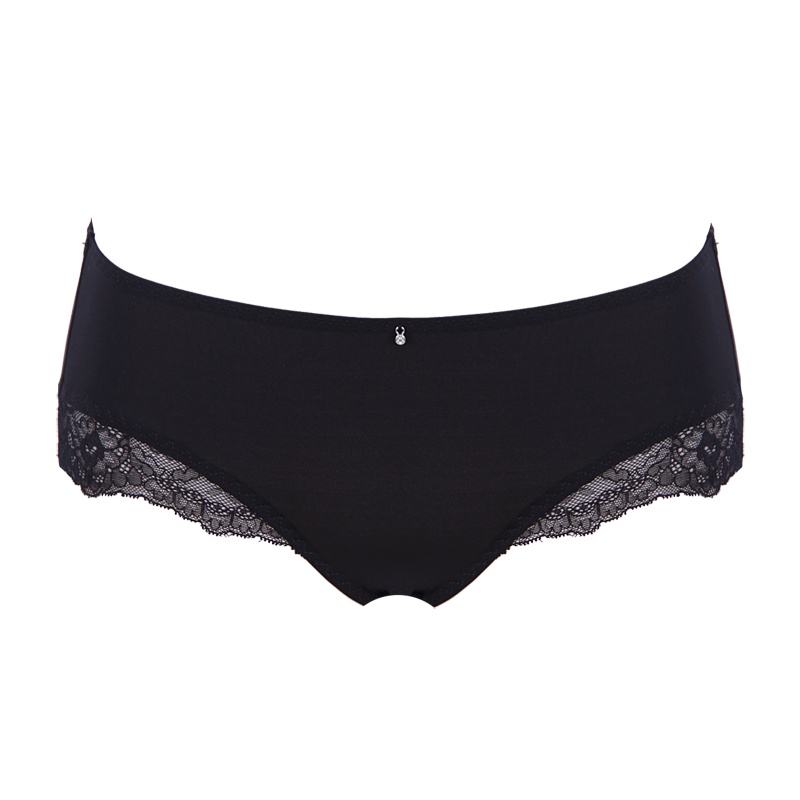 依曼丽女士性感蕾丝内裤 薄舒适透气中腰平角内裤