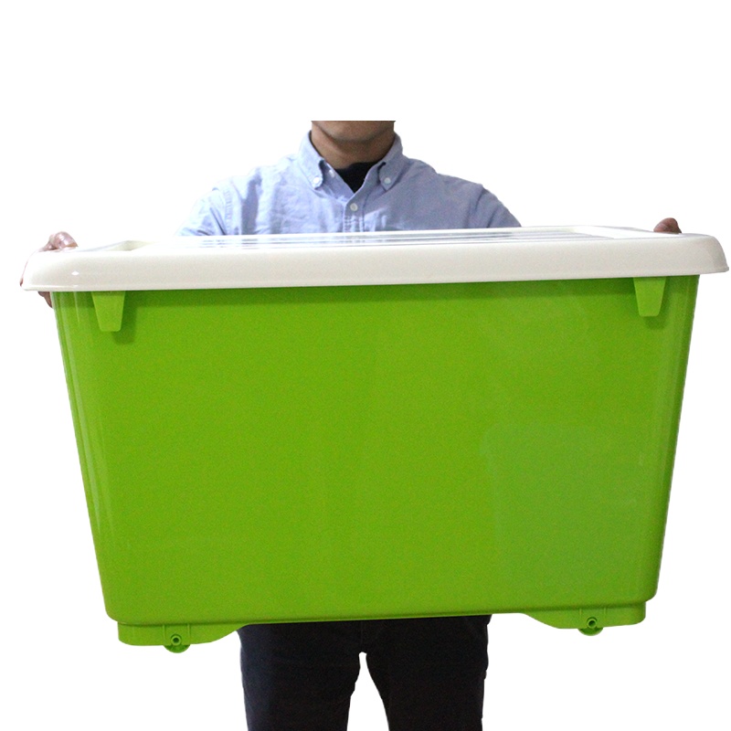 茶花(CHAHUA)80L收纳箱塑料大号加厚家用装被子衣服收纳盒整理箱子储物箱