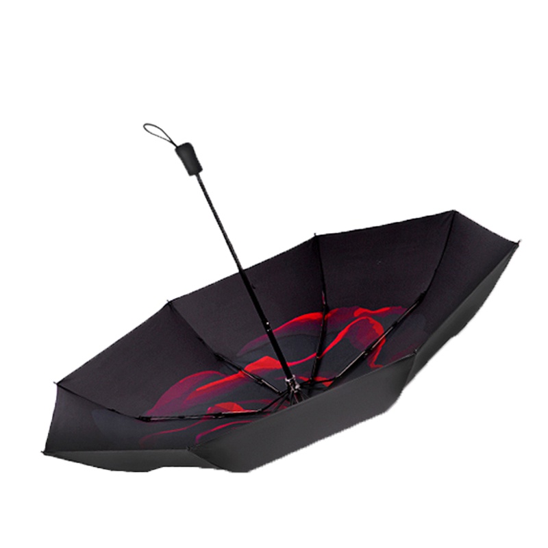 菲诺 (FEINUO)雨伞女太阳伞黑胶遮阳伞防晒防紫外线晴雨两用伞 内花潮牌 折叠三折伞 内花