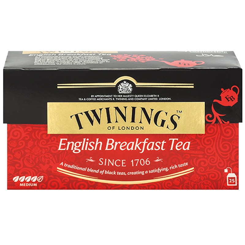 英国川宁(TWININGS) 波兰进口茶叶袋泡茶包 早餐经典红茶25包*2g