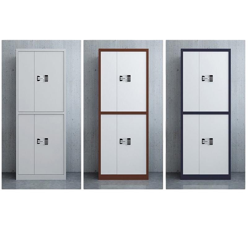 逐鹿中原指纹保密柜财务档案安全柜储物柜保险柜电子密码锁TY-194件柜办公矮柜 单节蓝套色液显锁(带抽屉) 1mm