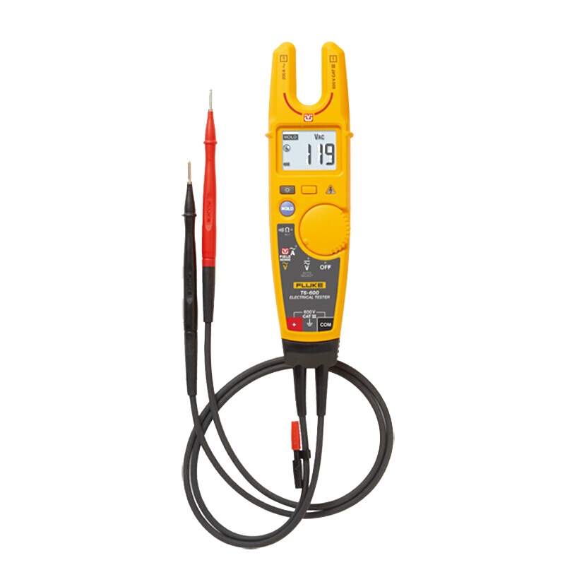 福禄克(FLUKE)T6-1000 非接触电压钳表高精度开口数字电流钳型表 电压电流通断测试仪 1000V 钳形表