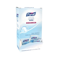 普瑞来(PURELL) 美国进口 手部脸部肌肤消毒绵柔湿巾纸 小袋装 120片/盒