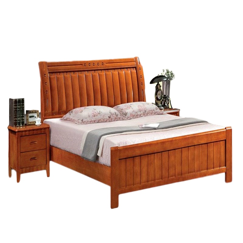 逐鹿中原时尚简约经济PFT-696实木橡木床1200*2000