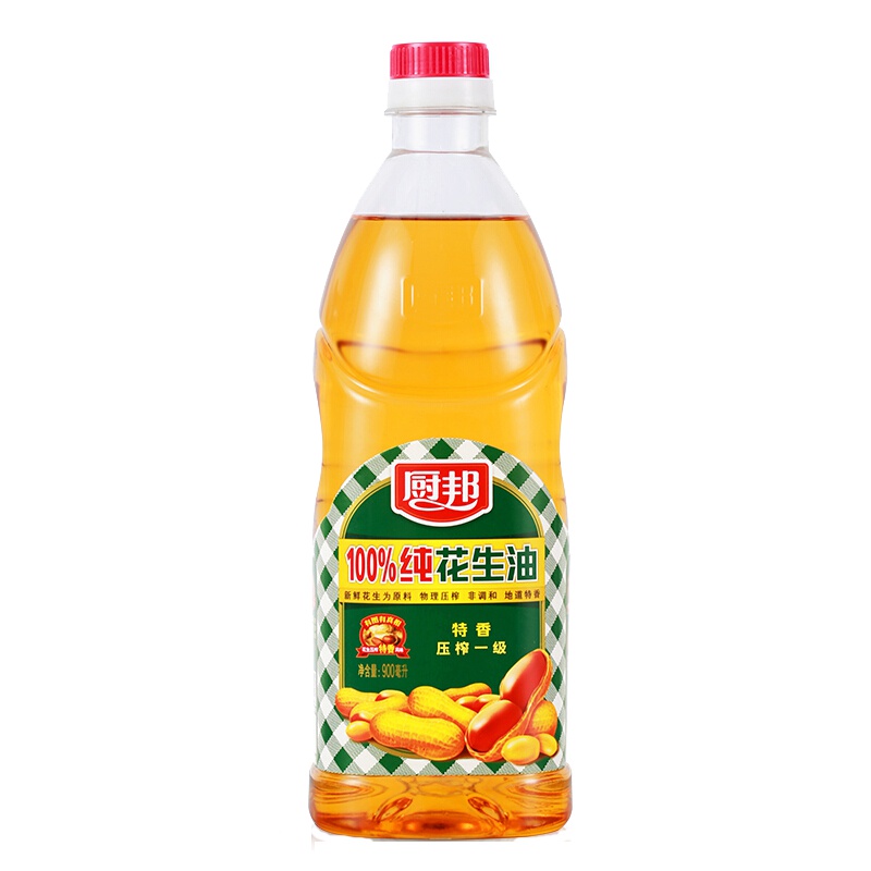 厨邦 100%纯花生油食用油 900ml