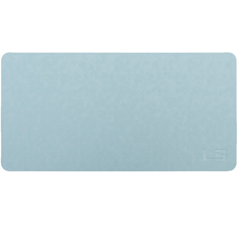 灵蛇 游戏鼠标垫超大号办公电脑桌垫 超薄1.2mm 皮质鼠标垫 P88青瓷色