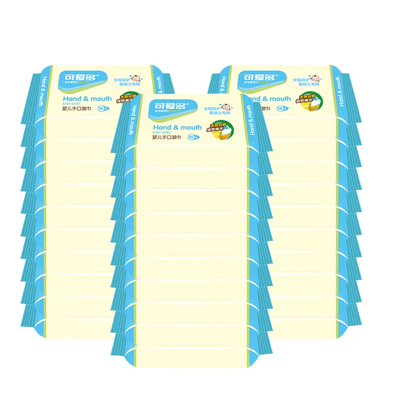 可爱多婴幼儿新生儿宝宝儿童手口专用柔湿巾湿纸巾10抽*30包共300抽小包便携外出