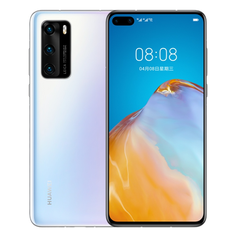 华为/HUAWEI P40 5G版 8GB+128GB 零度白 麒麟990 SoC芯片超感知 徕卡三摄 30倍数字变焦纯粹美学 移动电信联通5G全网通手机