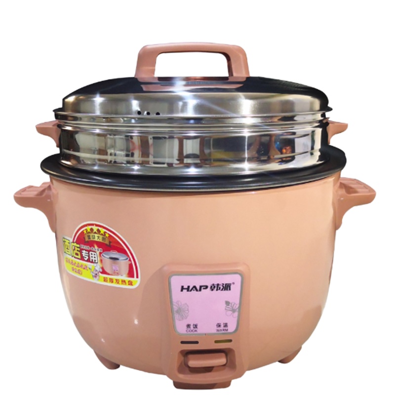 企购优品韩派HAP 电饭锅大容量 黑晶不粘内胆 电饭煲 食堂工地饭店商用 带蒸屉 15-18人用 19L