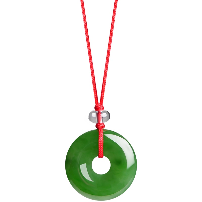 iSTONE/石头记碧玉平安扣吊坠男女款玉坠挂件