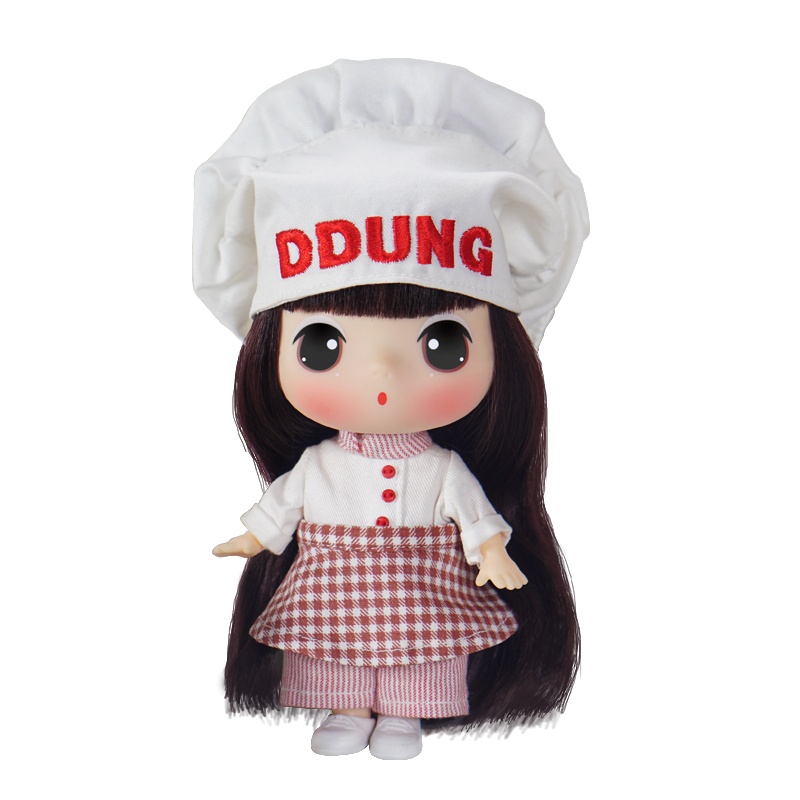 冬己女孩玩具可爱精美18CM厨师装娃娃FDE1808