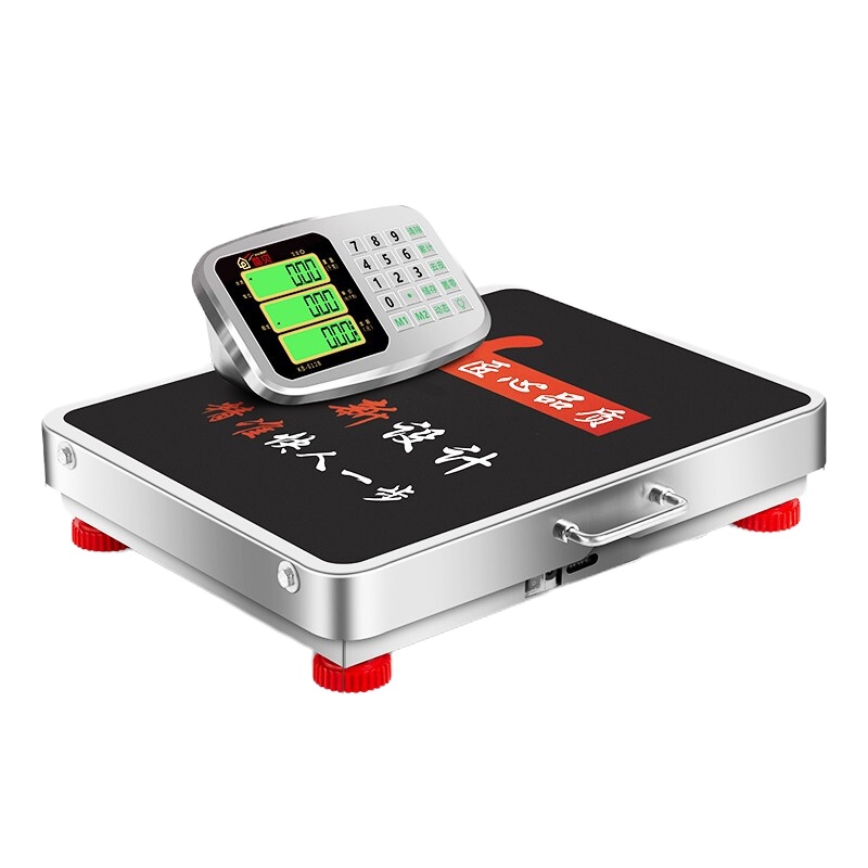 合讯工具库 手提无线秤不锈钢600kg 大台面52*62cm
