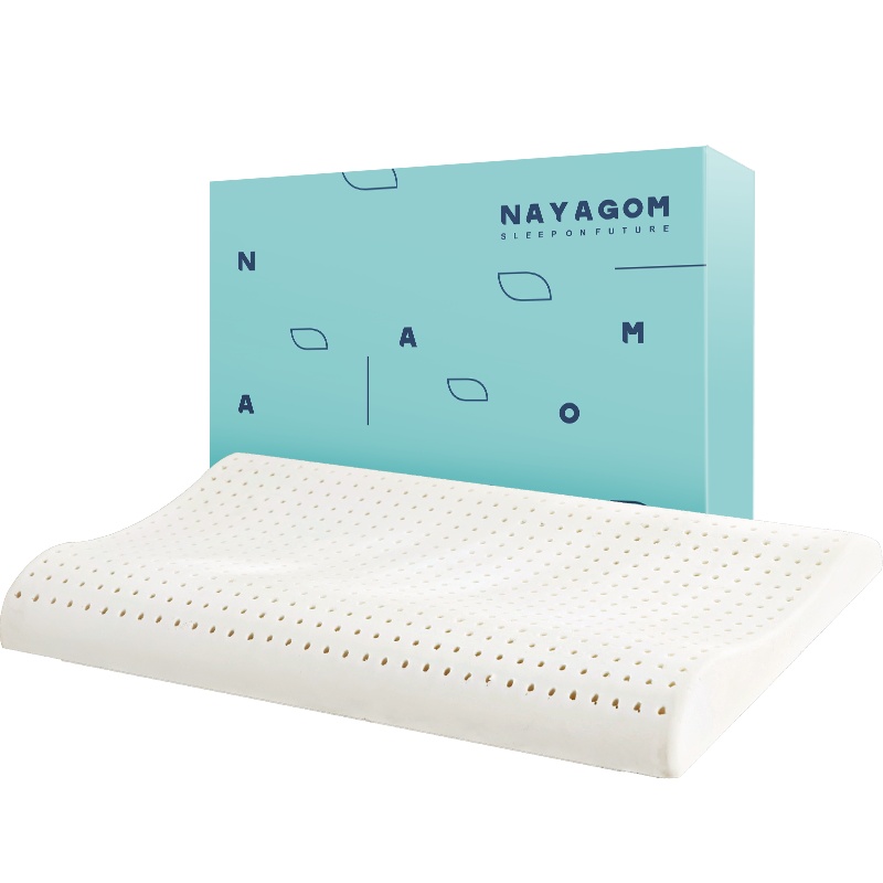 楠伢宫NAYAGOM天然纯乳胶枕头0-6岁儿童特拉雷工艺枕芯 成长型