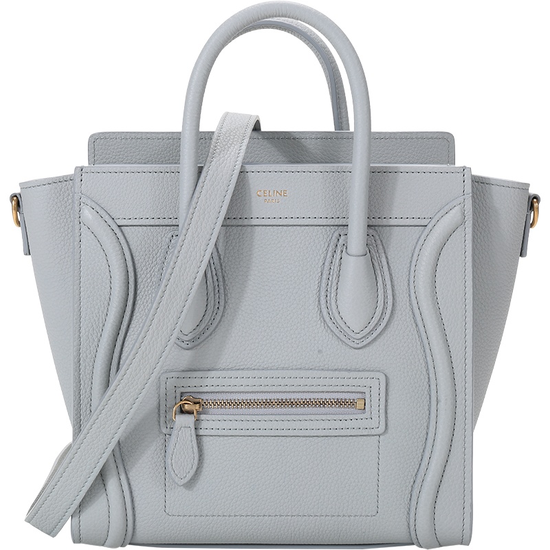 CELINE 赛琳 女士 牛皮革LUGGAGE NANO手提单肩斜挎包笑脸包 189243AQL