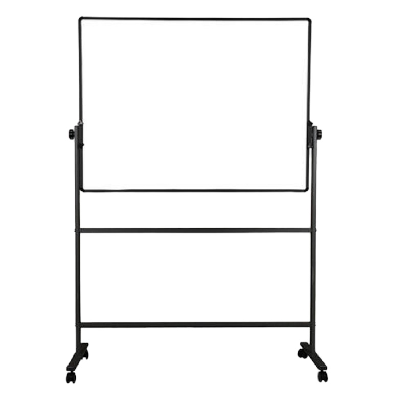 得力 7882支架式白板 双面书写可移动升降教学儿童画板/办公会议白板/写字板 90*120cm