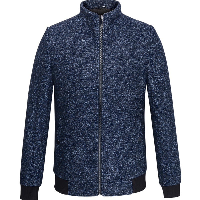 HODO红豆男装 男士夹克 2019春季新款毛呢立领夹克