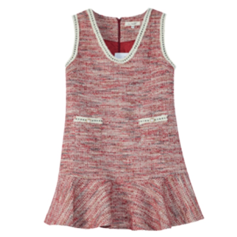 【专柜同款】拉贝缇小香风连衣裙女装2019新款秋冬季法式复古小个子背心裙气质60009298