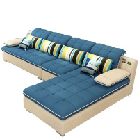 有模有样 床 北欧床卧室布艺床双人床 (颜色备注)