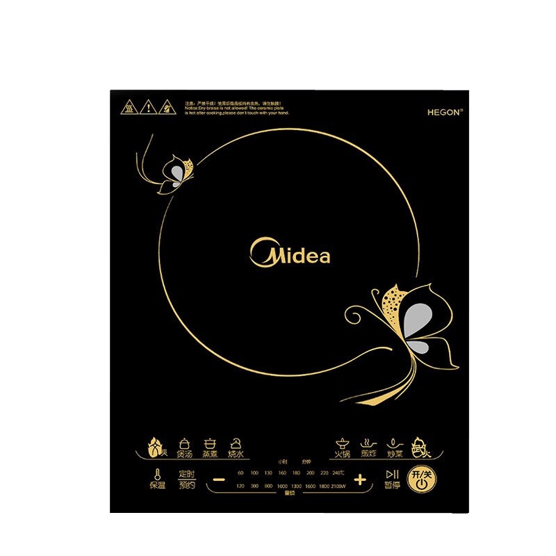 美的(Midea)C22-RT2263 嵌入式电磁炉 内嵌电磁灶 家用商用台嵌两用公寓用电火锅炉RT2163升级版