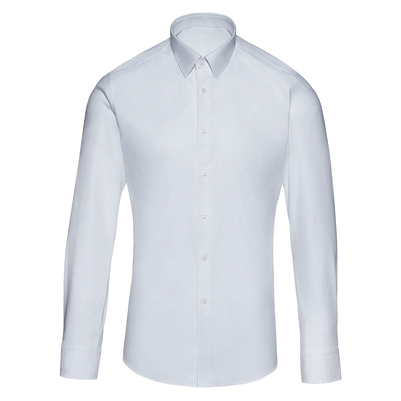 码尚定制MatchU四季棉弹力免烫衬衫 购买后会发送量体短信链接2020春秋新款男士商务长袖衬衫 亮白色