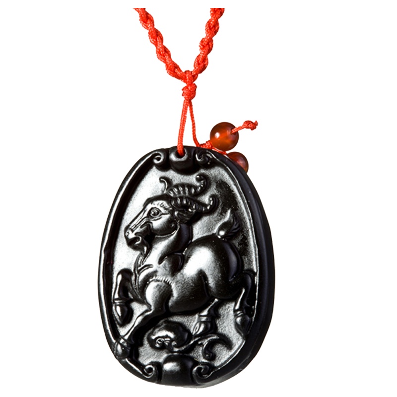 梦克拉Mkela 砭石项链吊坠 十二生肖羊项坠 民族风 其他