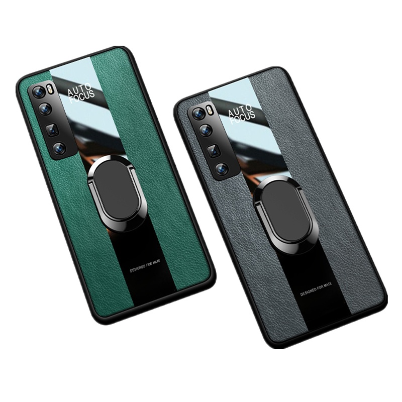 高铭华 华为nova7pro手机壳navo7SE保护套男款皮套huawei硅胶5g版全 华为Nova7[墨绿]*送钢化膜