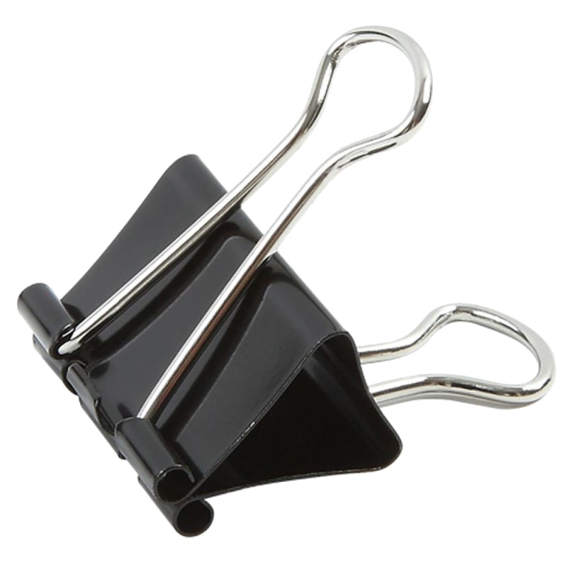 齐心(comix) B3608 3盒黑色长尾夹4#25mm金属燕尾夹票据办公夹子