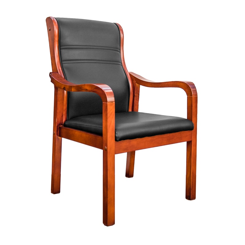 【硕辉】SH-G022A会议椅 进口牛皮椅 实木椅子 610*680*1000mm