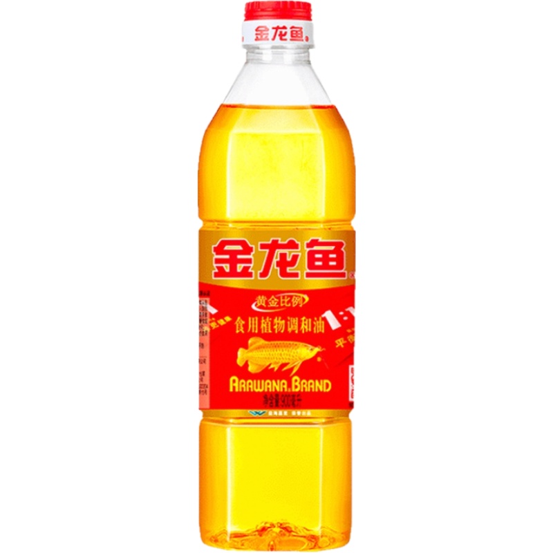 金龙鱼食用油调和油900ml*2小瓶油粮油植物油黄金比例1:1:1厨房烹饪