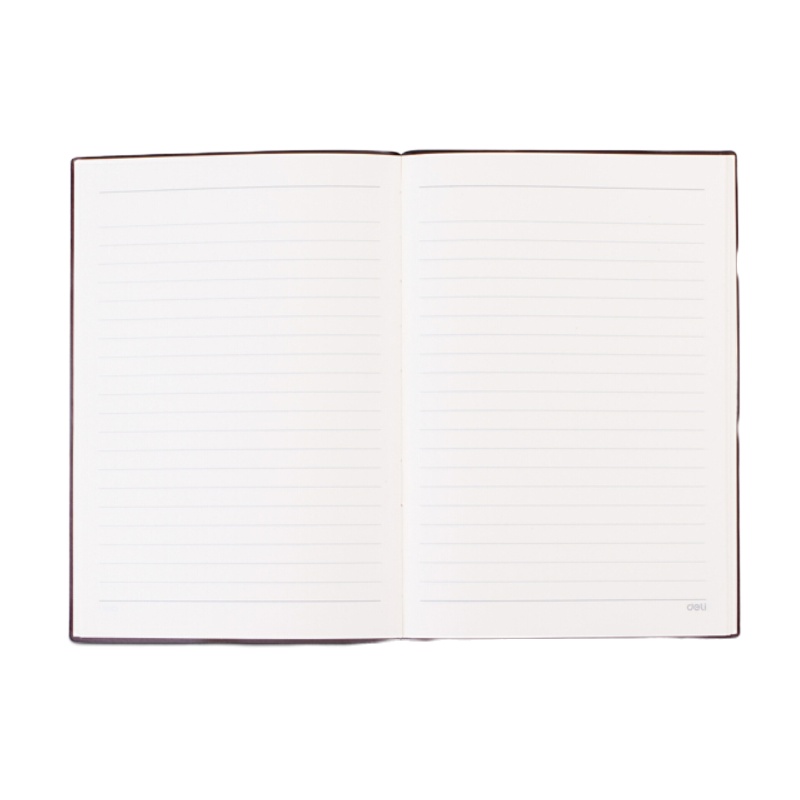 得力 可插笔绑带皮面本 文具记事本工作笔记本子25K96张 22215 黑