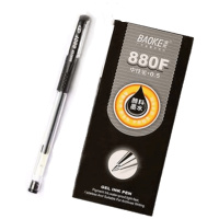 宝克中性笔880F黑色签字笔0.5mm学生办公文具学习用品水笔走珠笔