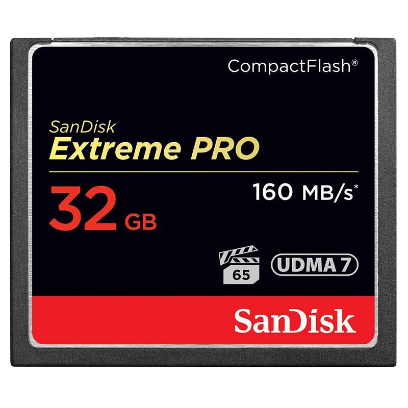 闪迪(SanDisk)32GB CF卡 UDMA7至尊超速读160MB/s写150MB/s单反相机存储卡 支持4K