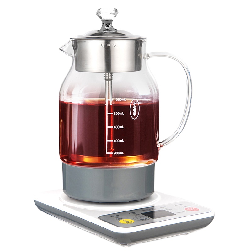 新功 煮茶器老白茶玻璃智能养生壶 蒸茶壶全自动蒸汽电煮茶