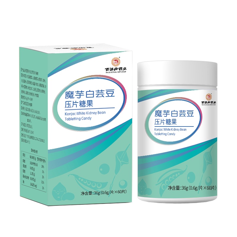 百消丹云麒魔芋白芸豆压片糖果60片