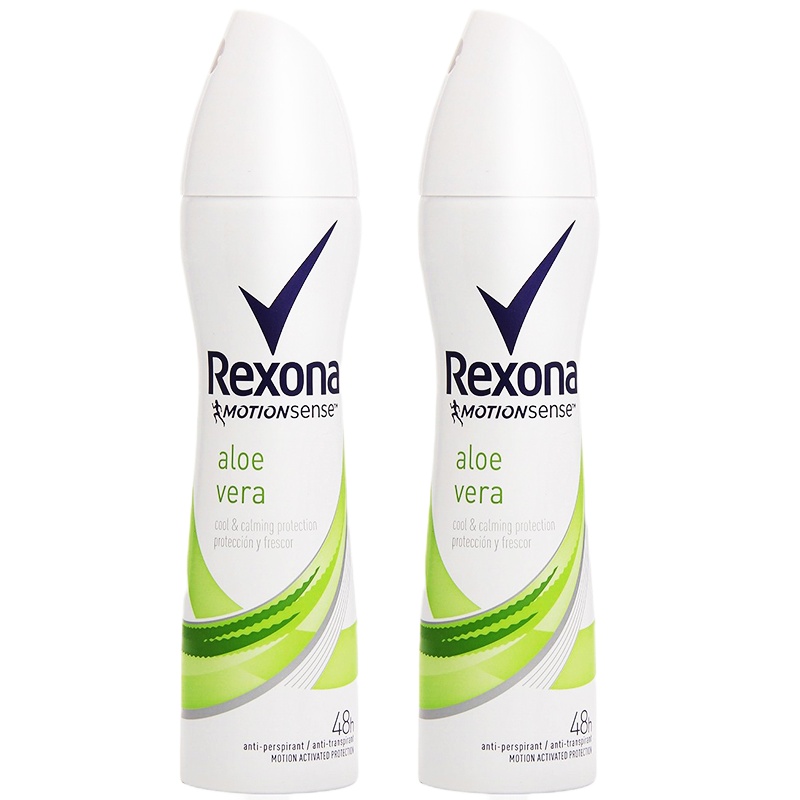 舒耐(REXONA) 女士止汗喷雾200ml 爽身香体走珠 芦荟 2支装