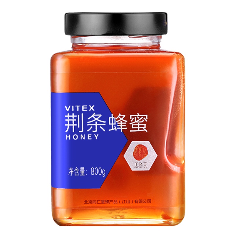 北京同仁堂荆条蜂蜜800g玻璃瓶装正宗蜂蜜旗舰店正品荆条蜜