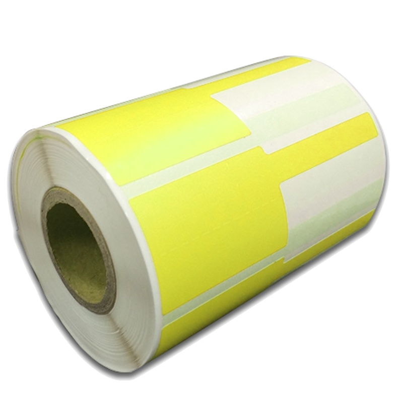 开仰 线缆标签不干胶标签纸38*25+40mm/500片/卷 黄色(单位:卷)